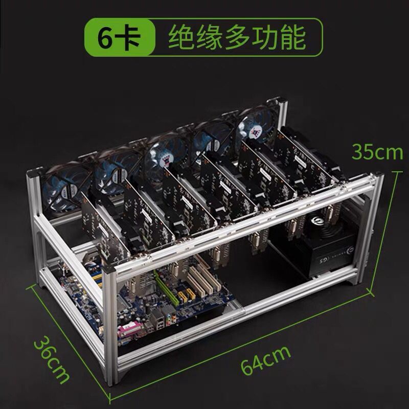 12 Gpu Open Air Frame Case - Установка для майнинга графического процессора 6,