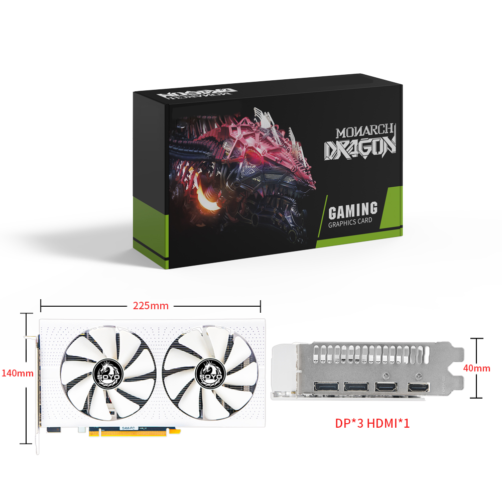 Rx 580 8Gb 2048Sp Gpu - Видеокарта SOYO AMD Radeon RX580 8