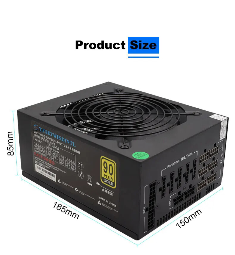 Блок питания 2000 Вт Gold ATX  – обзор и цена 2000W Atx Mining Power Supply
