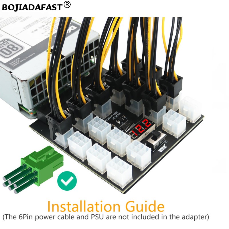 17-портовая плата-разветвитель – обзор и цена 2400W Server Psu Breakout Board